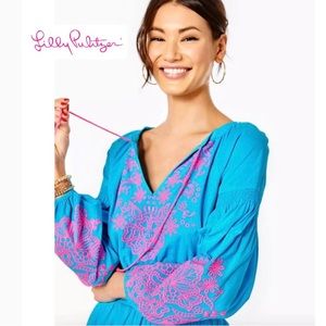 Lilly Pulitzer NWT Analynn Tunic Dress in Turquoise Oasis